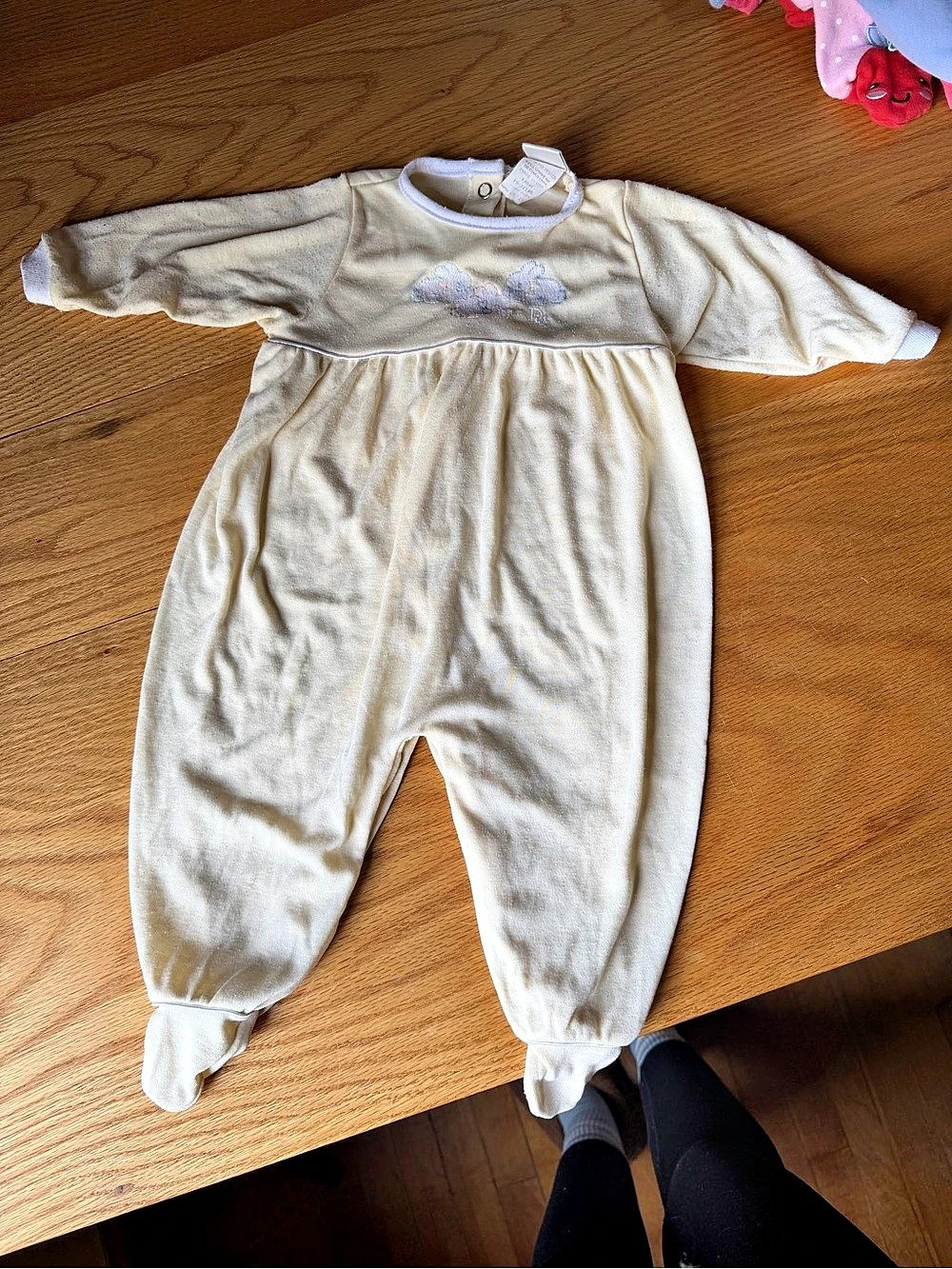 Vintage Baby Dior Bunny Footie Size 6-9M